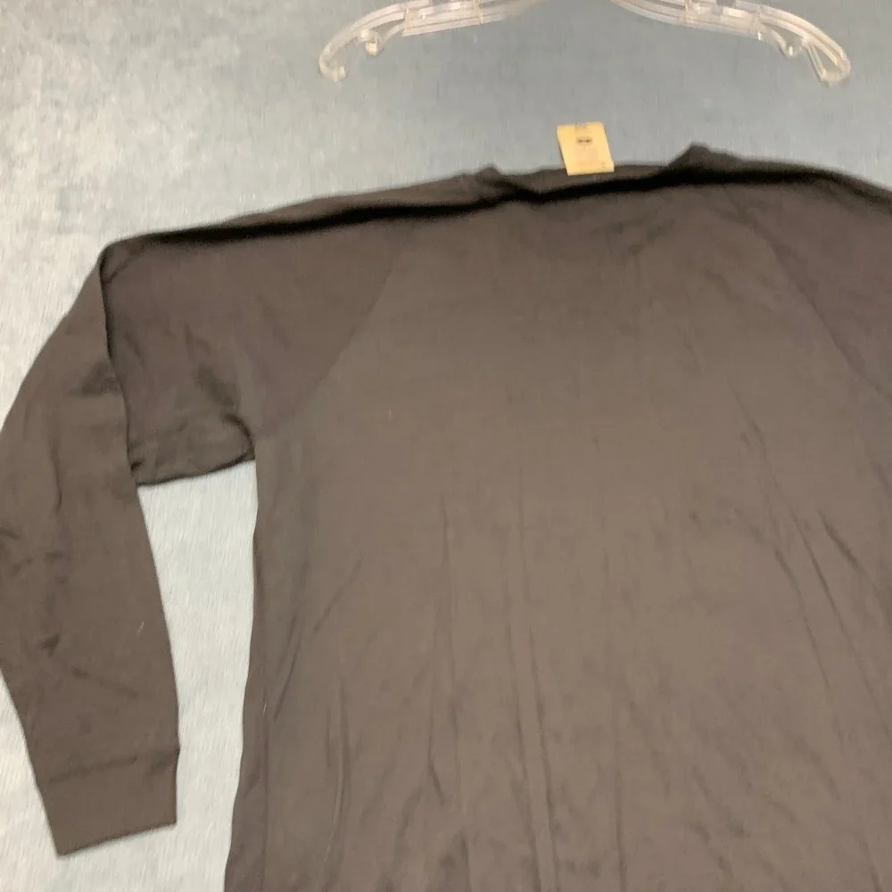 Columbia Sweater Mens Medium Black Cotton Blend Crewneck Raglan Sleeve Pullover